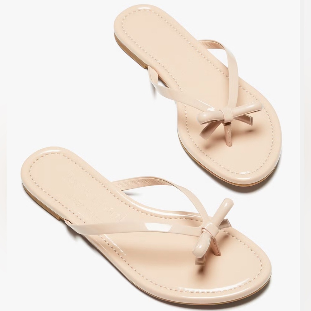 Kate Spade Petit Flip-flops Patent Sz 5